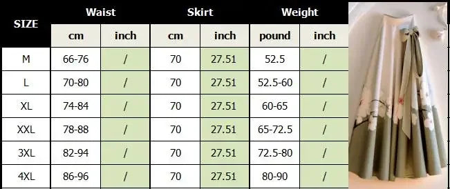 2025 Retro Chinese Hanfu Printed Color Horse Face Skirt Women's Skirts Fashion Versatile Folded Loose Woman Lady Girls Skirts