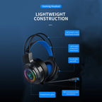Gaming Headset Noise Canceling Microphone E-Sports Game 7.1 Stereo Surround Sound Wired Headphone for PS5 Xbox One Movie Music