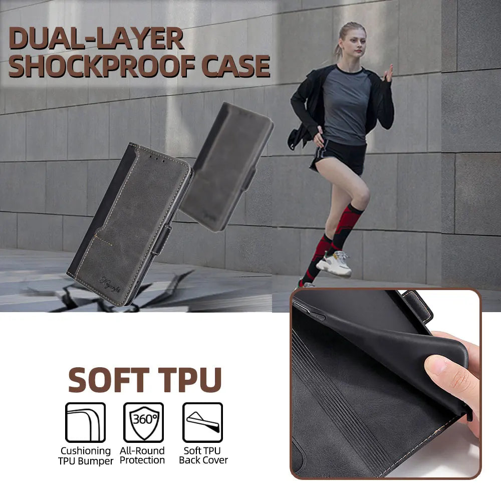 Business Leather Flip Case for POCO X7 Pro Protect Cover Side Magnetic Case for Xiaomi Poco X7 M7 Pro C75 With Card Slots Funda