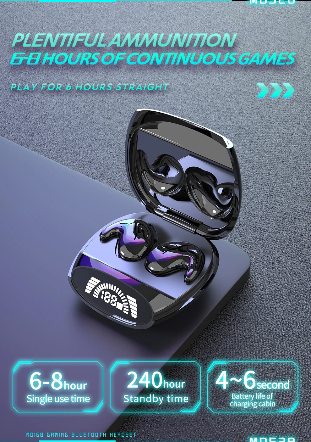 Invisible Sleep Earphones Bluetooth 5.3 Headphones TWS Wireless Stereo Noise Reduction Earbuds Gaming Headsets for XIAOMI iPhone