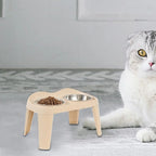 Elevated Dog Feeder Dogs Bowls foldable Raised Stand with Double Stainless Steel Food Water Bowls for Small Medium Large Dogs