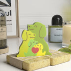 Dogs Family Puzzles Clay Silicone Mold Cat Bear Elephant Gypsum Plaster Mould Animal Craft Ornament Cement Concrete Resin Mold