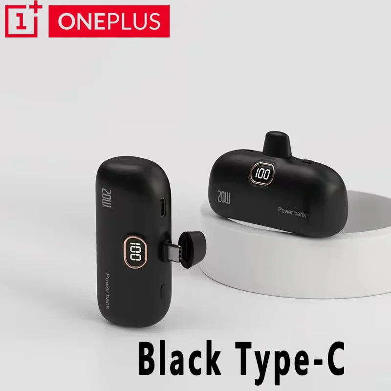 Oneplus  Mini Capsule 30000mAh Power Bank Portable Mobile Power Supply Emergency External Battery Fast Charger For iPhone Xiaomi