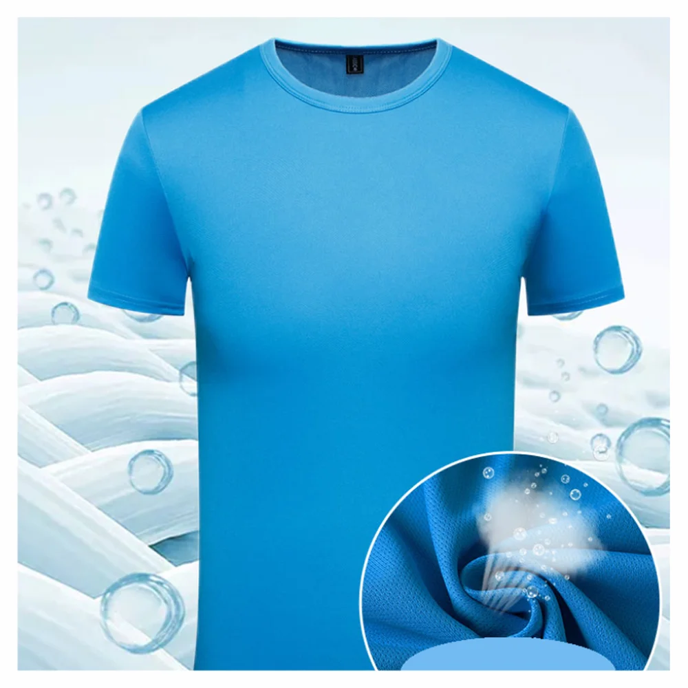 Multicolor Quick Dry T Shirt Summer Short Sleeve Fitness Shirt Running Football Jersey Training Workout Breathable Sportswear