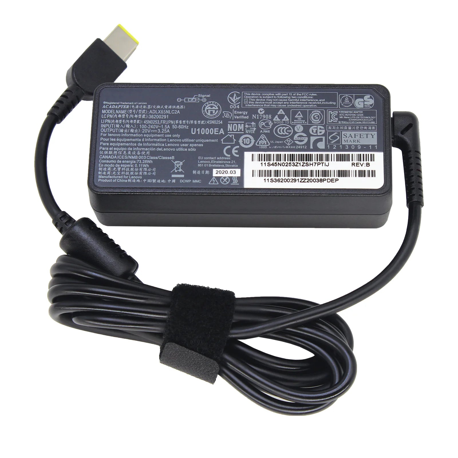 20V 3.25A 65W AC Power Adapter Laptop Charger For Lenovo X1 Carbon E431 E531 S431 T440s T440 X230s X240 X240s G410 G500 G505