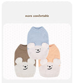 Warm Dog Sweaters Soft Comfortable Fleece Pet Sweaters for Small Dogs Cute Bear Puppy Knitted Coat for Chihuahua Maltese Bichon