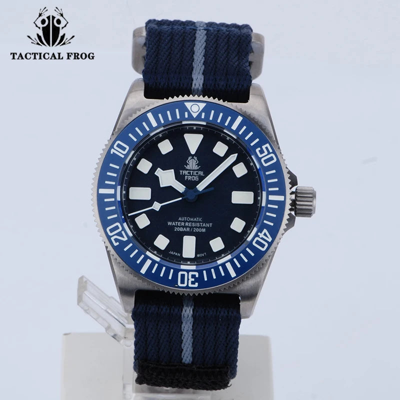 Tactical Frog Titanium Watch FXD Diving 42mm NH35 Automatic Mechanical Movement Sapphire BGW9 Luminous 200M Dive Men Wristwatch