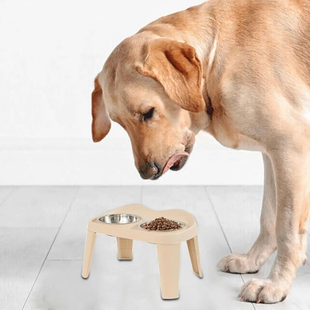 Elevated Dog Feeder Dogs Bowls foldable Raised Stand with Double Stainless Steel Food Water Bowls for Small Medium Large Dogs