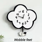 Swaying Cloud Cartoon Mute Clock Living Room Children's Room Swing Wall Clock Home Decoration Modern Simple Clock