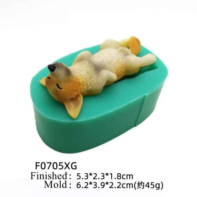 13 Dogs Shape Silicone Fondant Cake Decorating Mold Corgi Bulldog Chocolate Polymer Clay Mould Animal Cake Tool Bakeware M485