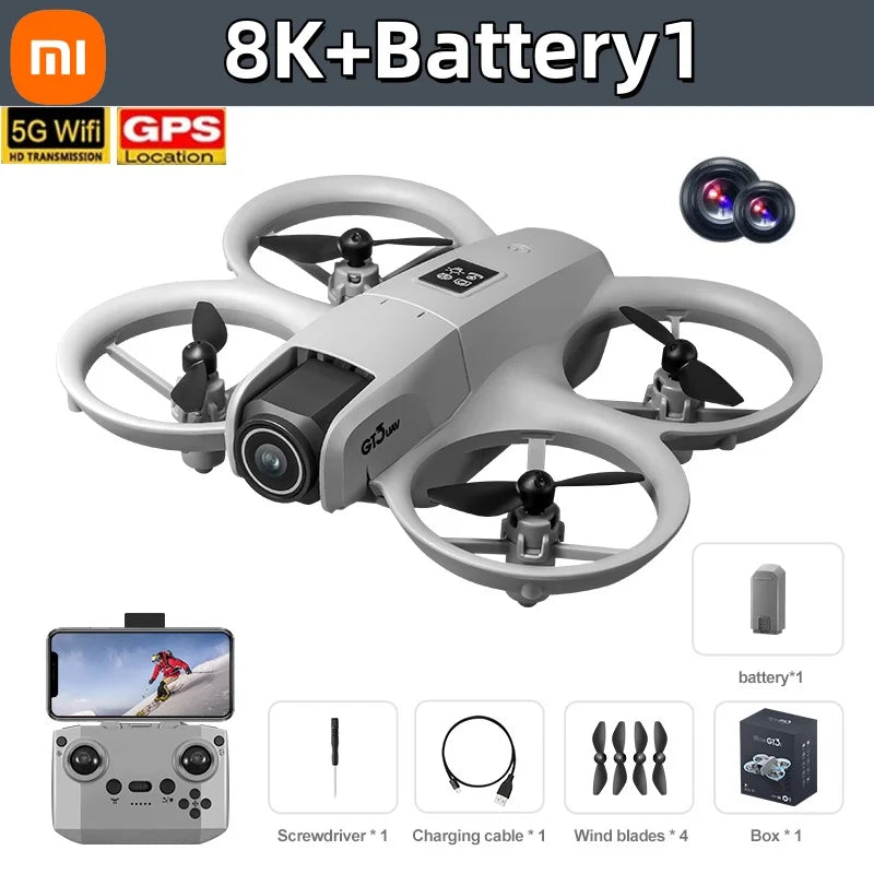 Xiaomi GT3 Drone with VR Glasses 8K HD Dual Camera GPS 5G Professional Aerial Photography Remote Control Aircraft Quadcopter UAV