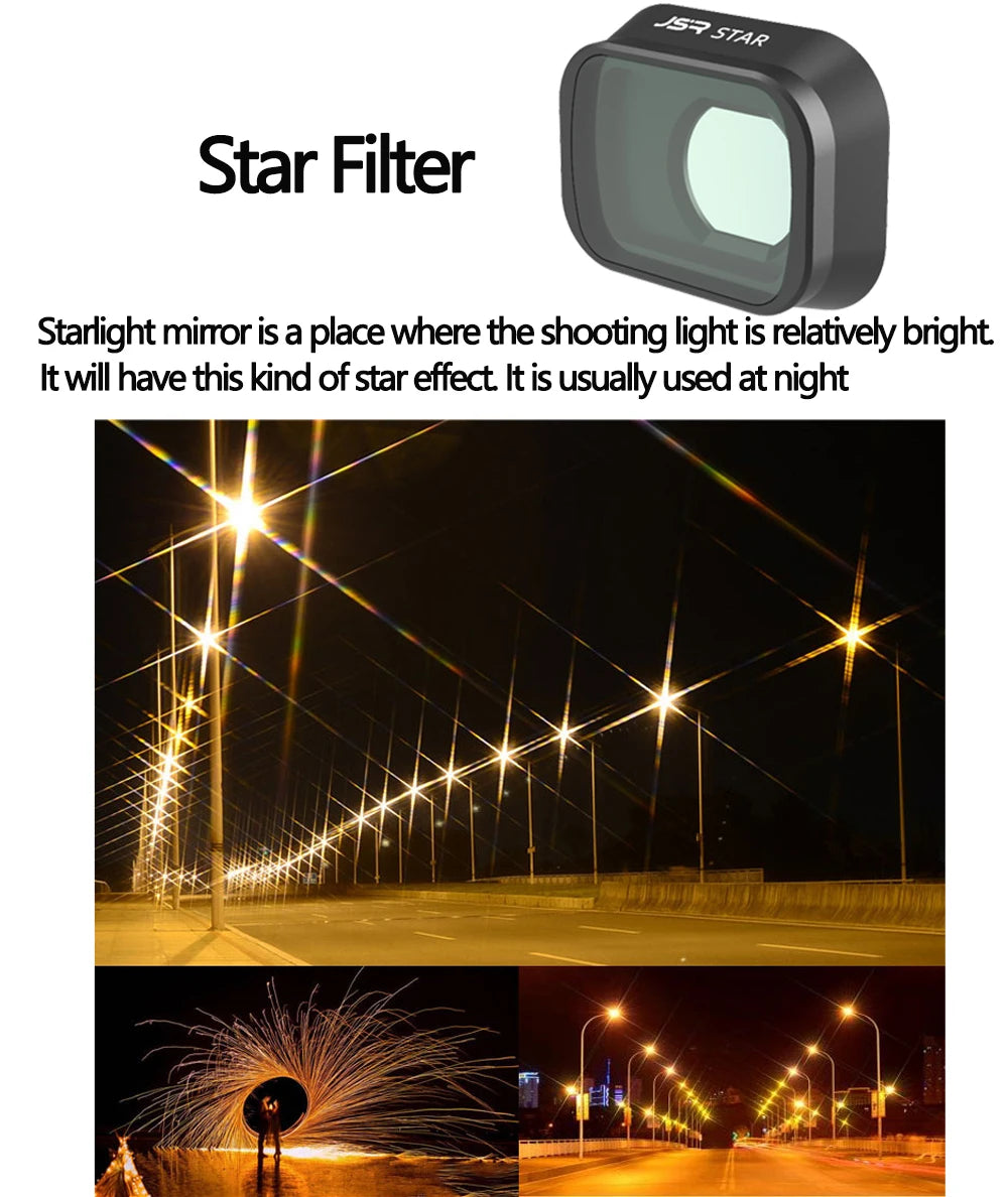 Filter for DJI Mini 3 Pro Lens Filters UV CPL ND Star Night NDPL Polarizer Camera Lenses for DJI Mini 3 Pro Drone Accessories