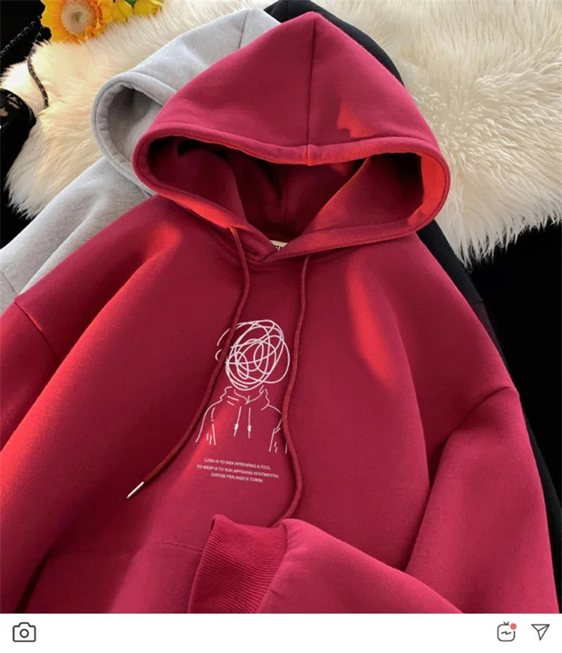 Funny Brainstorming Boy Graphic Hoodies For Men Hip Hop Fashion Baggy Sweatshirts Oversized Clothes Fleece Pullover Sweatshirts