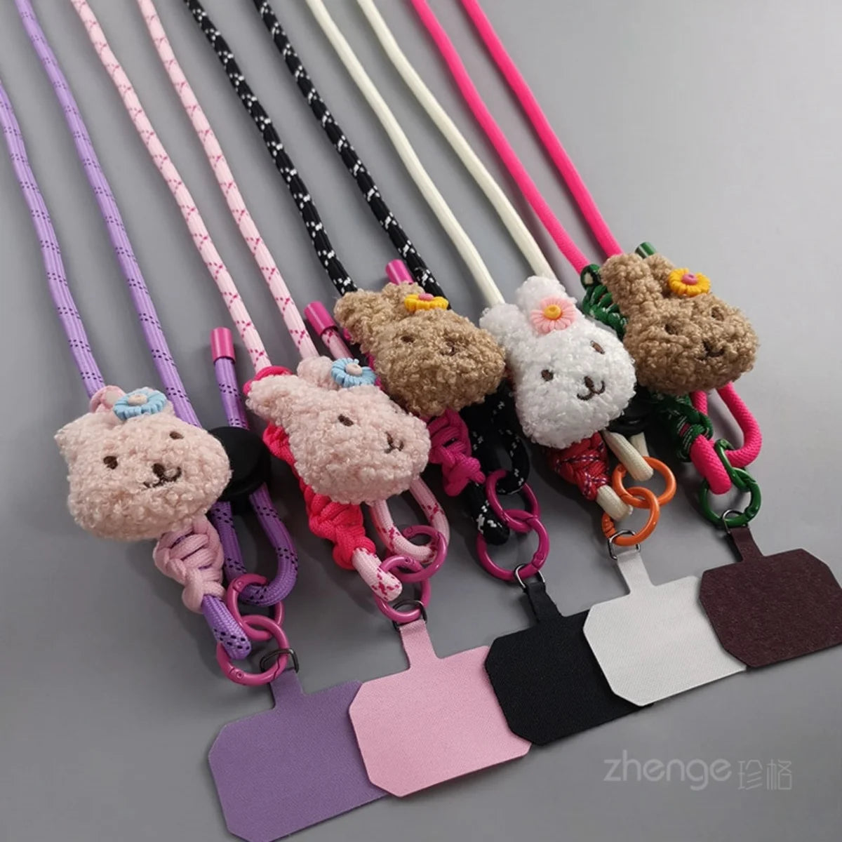Cute Phone Lanyard Diameter Outdoor Universal Case Acrylic Crossbody Shoulder Card Neck Cord Clip Hang Anti-lost Wrist Strap
