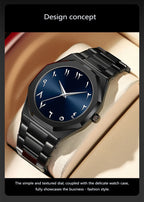 Modern Minimalist Personality Creative All-black Men's Watch Arabic Digital Sports Leisure Quartz Watch Unique Design Watch 2025