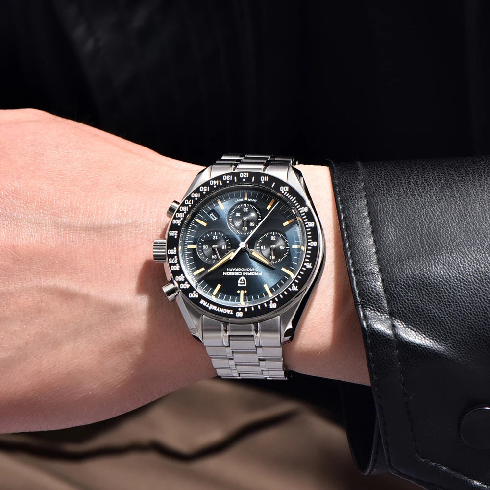 2025 New PAGANI DESIGN Moon V6 Men's Watches Luxury Quartz Watch For Man Chronograph VK63 Men Gift AR Sapphire Mirror Luminous