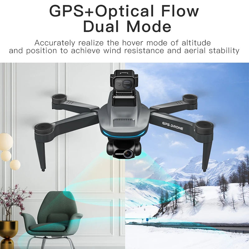 2025 L200 Pro Max GPS Drone 5KM 8K Professional HD Dual Camera 2-Axis Gimbal Obstacle Avoidance Brushless Foldable RC Quadcopter