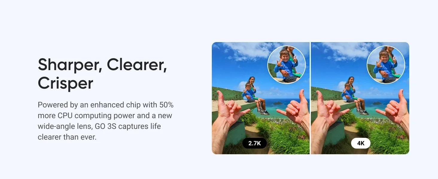 Insta360 GO 3S 4K Tiny Portable Vlogging Camera,Hands-Free POVs,Mount Anywhere,Stabilization,140 Min Battery Life,10m Waterproof
