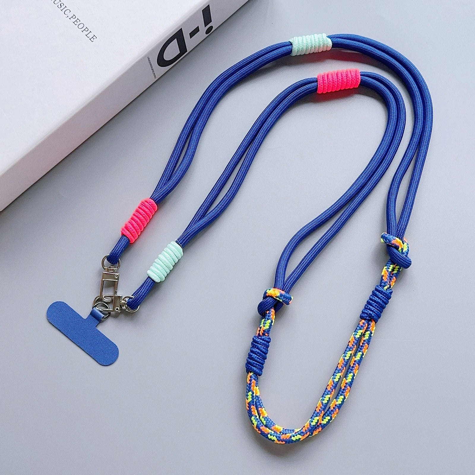 Personalized Trend Double Color Mobile Phone Universal Lanyard Diagonal Span Long Rope Shoulder Strap Rope Fashion Safety Rope