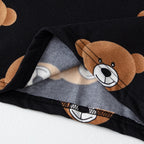 2-piece 2024 new autumn children's cute bear long-sleeved trousers suit boy leisure and comfortable home cover girl Joker pajama