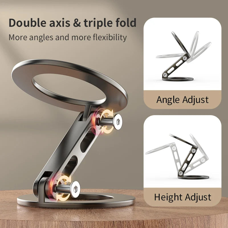 Double Magnetic Cell Phone Ring Holder Compatible with iPhone 16 12 13 12 eries MagSafe Removable Cell Phone Grip tablet ipad