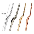 1Pcs Stainless Steel Medical Tweezers Professional Ear Cleaner Care Ear-Pick Tool Top Quality Bending Tools Cleaning Earwax Pick