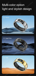 For Xiaomi Smart Ring Bluetooth Health Monitor Heart Rate Blood Oxygen Sleep Temperature Gesture Control Waterproof Sport Rings