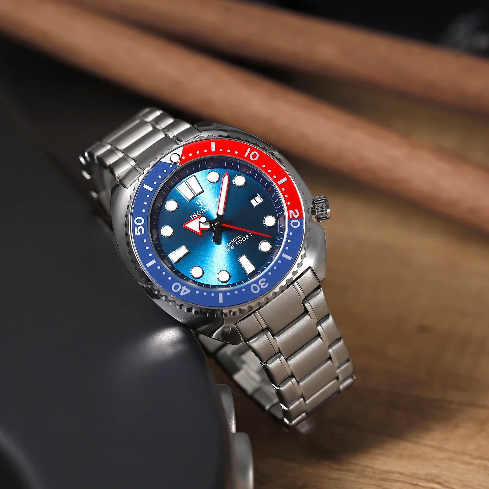 New INCASEDA top brand luxury fashion men's business watch super luminous men's automatic mechanical watch