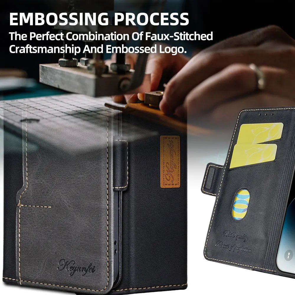 Business Leather Flip Case for POCO X7 Pro Protect Cover Side Magnetic Case for Xiaomi Poco X7 M7 Pro C75 With Card Slots Funda