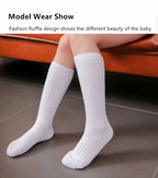 3Pairs/Lot Baby Knee High Socks Kids Girls Boys Soft Cotton Long Sock Cute Spanish Stripe Solid Children Socken For 0-8Years