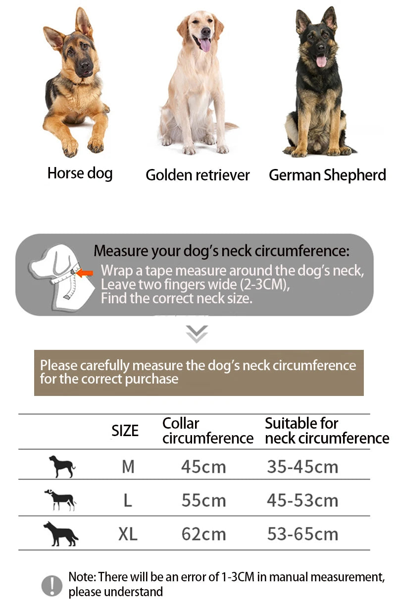Tactical Dog Training Collar With Handle Reflective Collar Leash No Pull Lead Collars For Small Big Dogs Walking Pet Accessories