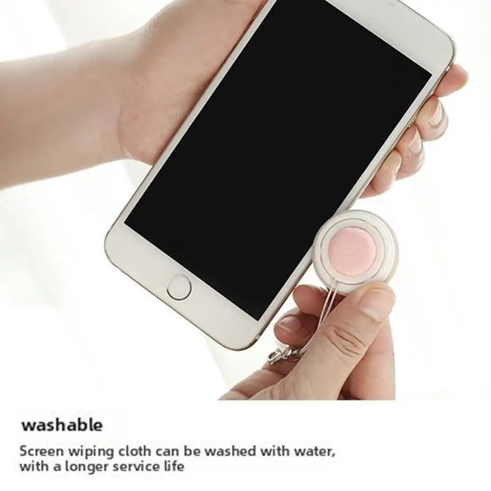 Cell Phone Screen Wipe Macaron Shape Cleaning Cloth Pendant Multifunction Cleaning Tools Glasses Lens Cleaner Key Pendant Gift