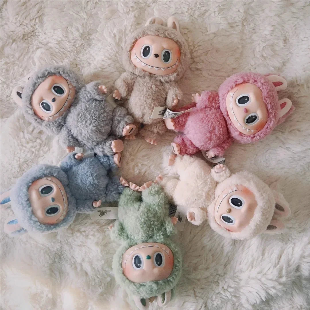New Generation Labu Monsters Heartbeat Macaron Enamel Face Tabletop Ornament Plush Series  Keychain Birthday For Kid  Decoration