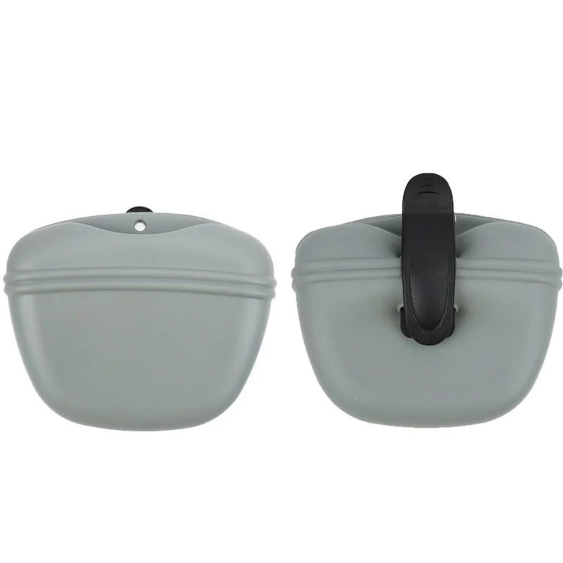 Portable Silicone Dog Treat Bag Outdoor Dog Treat Pouch for Training Feeding Bag Large Capacity Pet Trainer Waist Bag Dog Suppli