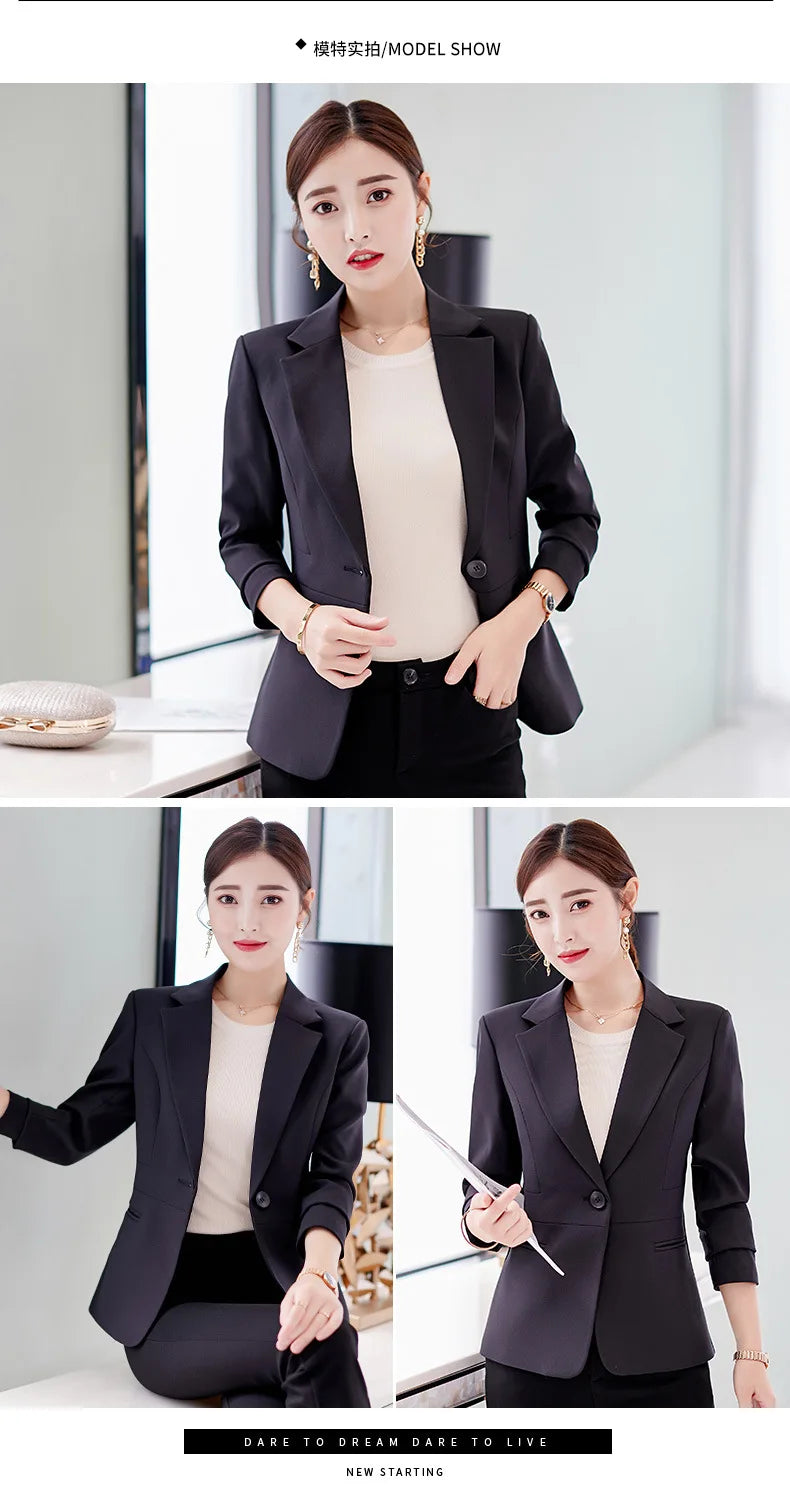 Spring New Women's Long-sleeved Suit Jacket, Korean Style Slim Short Coat Women, Asian Size M-XXXL, Girl's Blazers