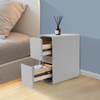 Modern Rectangular Nightstand Bedside Table with Drawers Small Narrow Nightstand