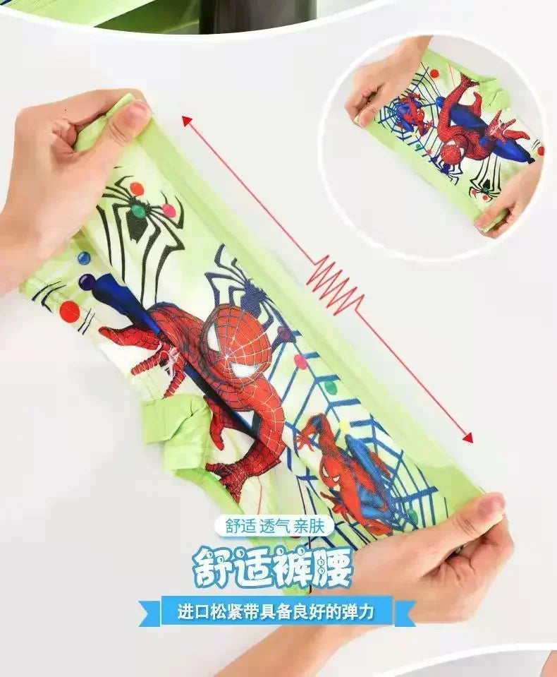 4pcs Disney Spiderman Children's Panties Cartoon Cotton Avenger Boys Boxers Frozen Girls Underwear Child Underpants