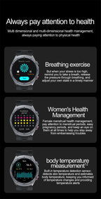 Sapphire Glass AMOLED Blood Pressure Smart Watches ECG Blood Oxygen Blood Pressure Air Pump Sport Health Tracking Smartwatch NFC