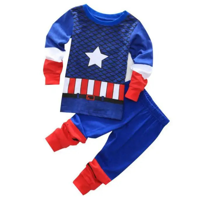 New Children's Pyjamas Iron Man Set Kids Sleepers The Hulk Set Boys Girls Cartoon Long Sleeve Sleepwear 2-7T sets