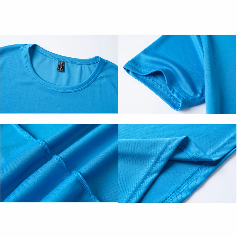 Multicolor Quick Dry T Shirt Summer Short Sleeve Fitness Shirt Running Football Jersey Training Workout Breathable Sportswear