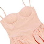 Elegant Spaghetti Strap Midi Dress Women Party Slim A Line Solid Suspender Lady Dresses New Spring Summer Fashion Sexy Vestidos