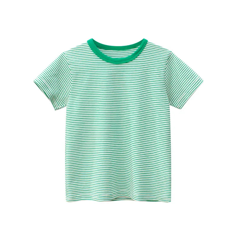 Children Short Sleeve T-shirts Korean Version Kids Clothing Boy Baby Cotton Tees 2-9 Years Summer Cartoon Tops
