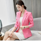 Spring New Women's Long-sleeved Suit Jacket, Korean Style Slim Short Coat Women, Asian Size M-XXXL, Girl's Blazers