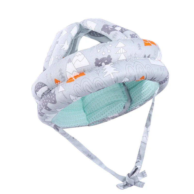 Infant Toddler Cartoon Mesh Safety Helmet Baby Kids Head Protection Hat for Walking Crawling Children Learns To Walk Bump Caps