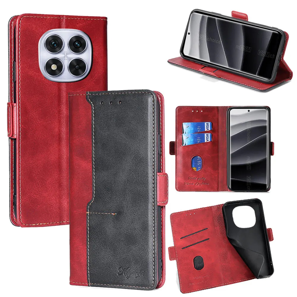 Business Leather Flip Case for POCO X7 Pro Protect Cover Side Magnetic Case for Xiaomi Poco X7 M7 Pro C75 With Card Slots Funda