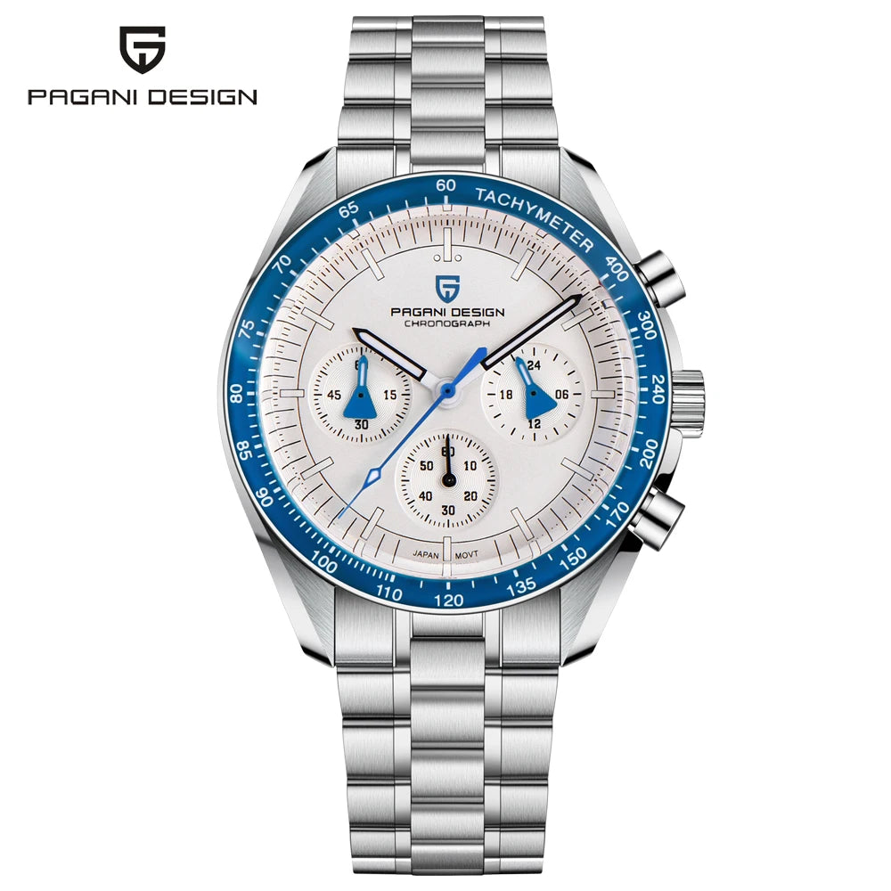 2025 New PAGANI DESIGN Moon V6 Men's Watches Luxury Quartz Watch For Man Chronograph VK63 Men Gift AR Sapphire Mirror Luminous