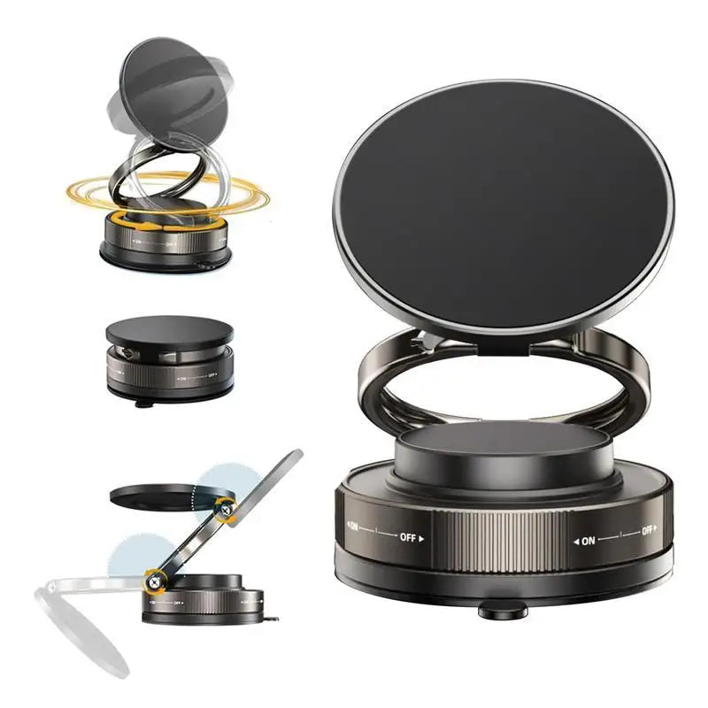 360° Vacuum Strong Suction Cup Magnetic Car Phone Holder for All Smartphones & All Car Models adjustable for Mirror Shower Gym