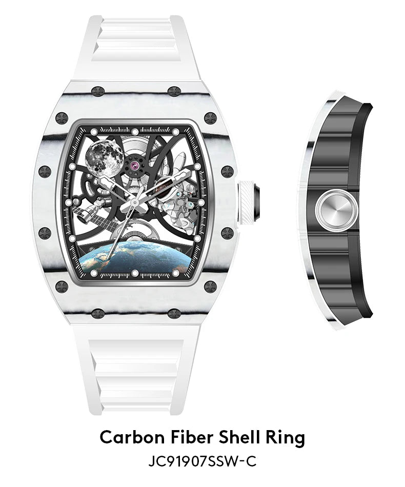 Luxury Automatic Watches Mens Mechanical Watch Bracelet Accessories  Waterproof Stainless Steel Clock Relogio