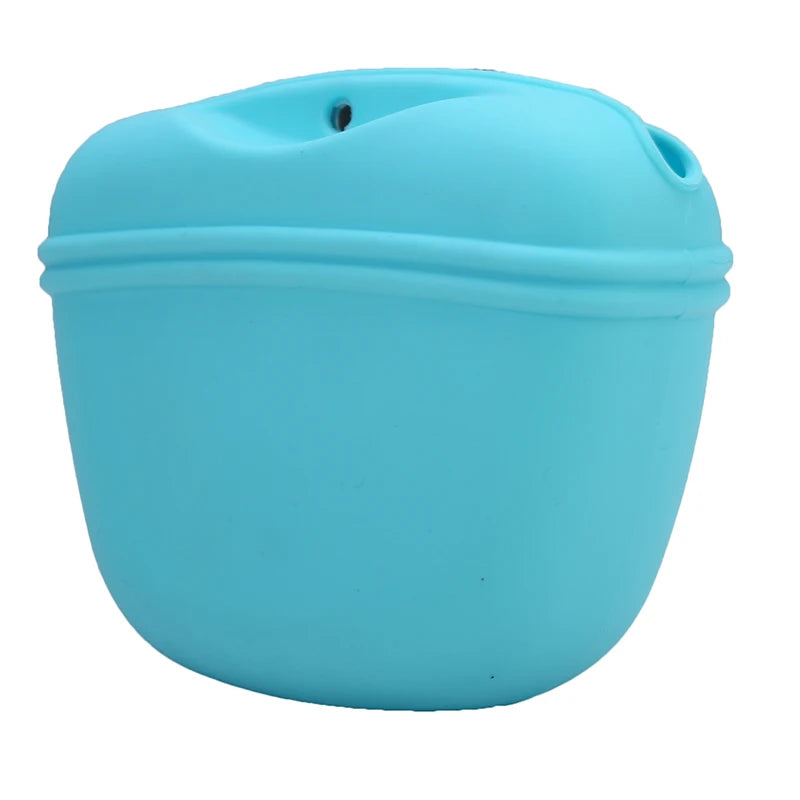 Portable Silicone Dog Treat Bag Outdoor Dog Treat Pouch for Training Feeding Bag Large Capacity Pet Trainer Waist Bag Dog Suppli