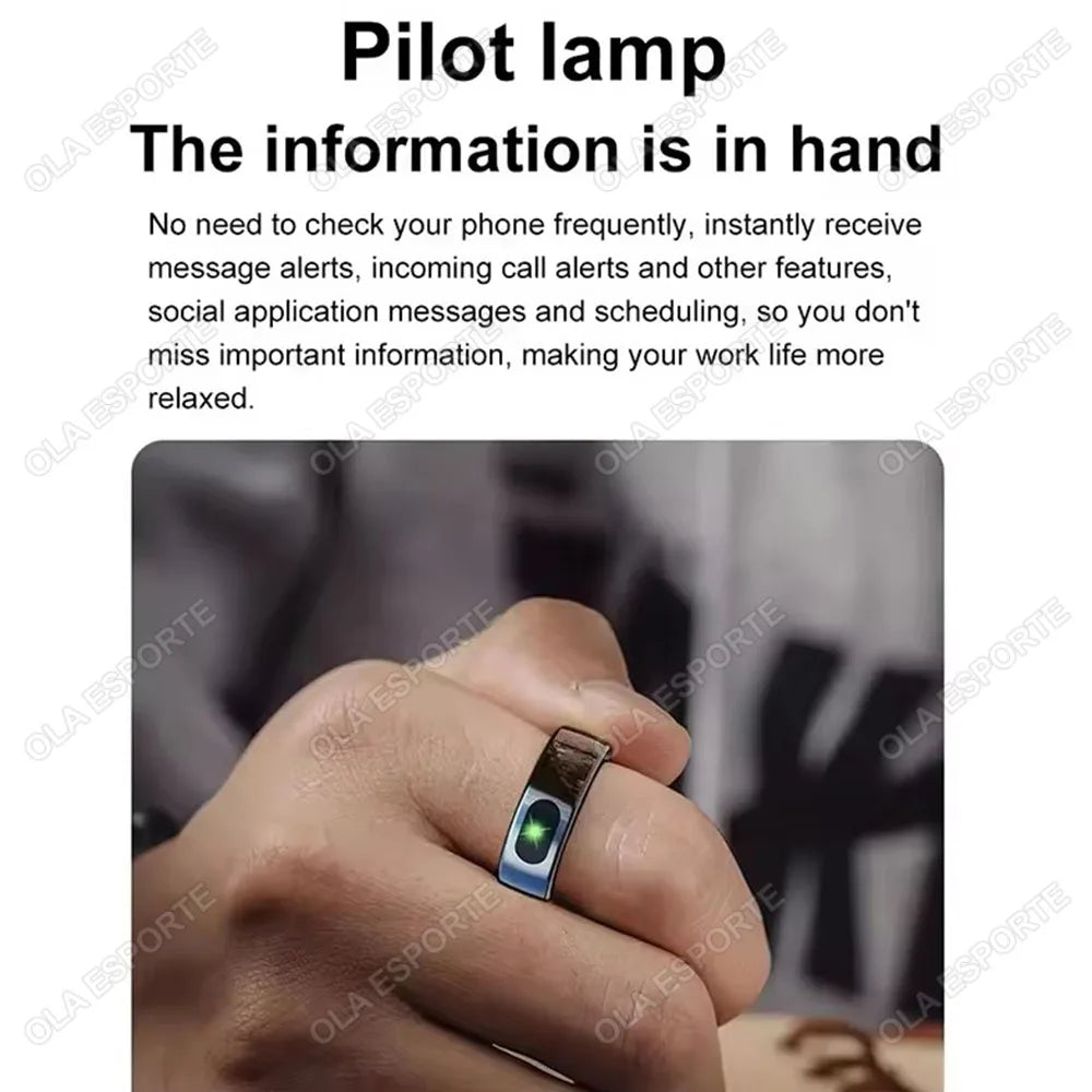 For Xiaomi Smart Ring Bluetooth Health Monitor Heart Rate Blood Oxygen Sleep Temperature Gesture Control Waterproof Sport Rings